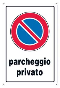 Cod. 30404 - CARTELLO PARCHEGGIO PRIVATO 30X20 cm