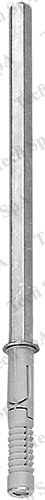 Cod. AL0110120 - Reggimensola esagonale a scomparsa in acciaio zincato, con tassello