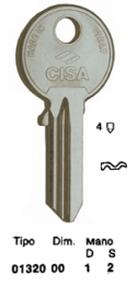 Cod. CC01320S - CHIAVI CISA 01320 SX (CS205)