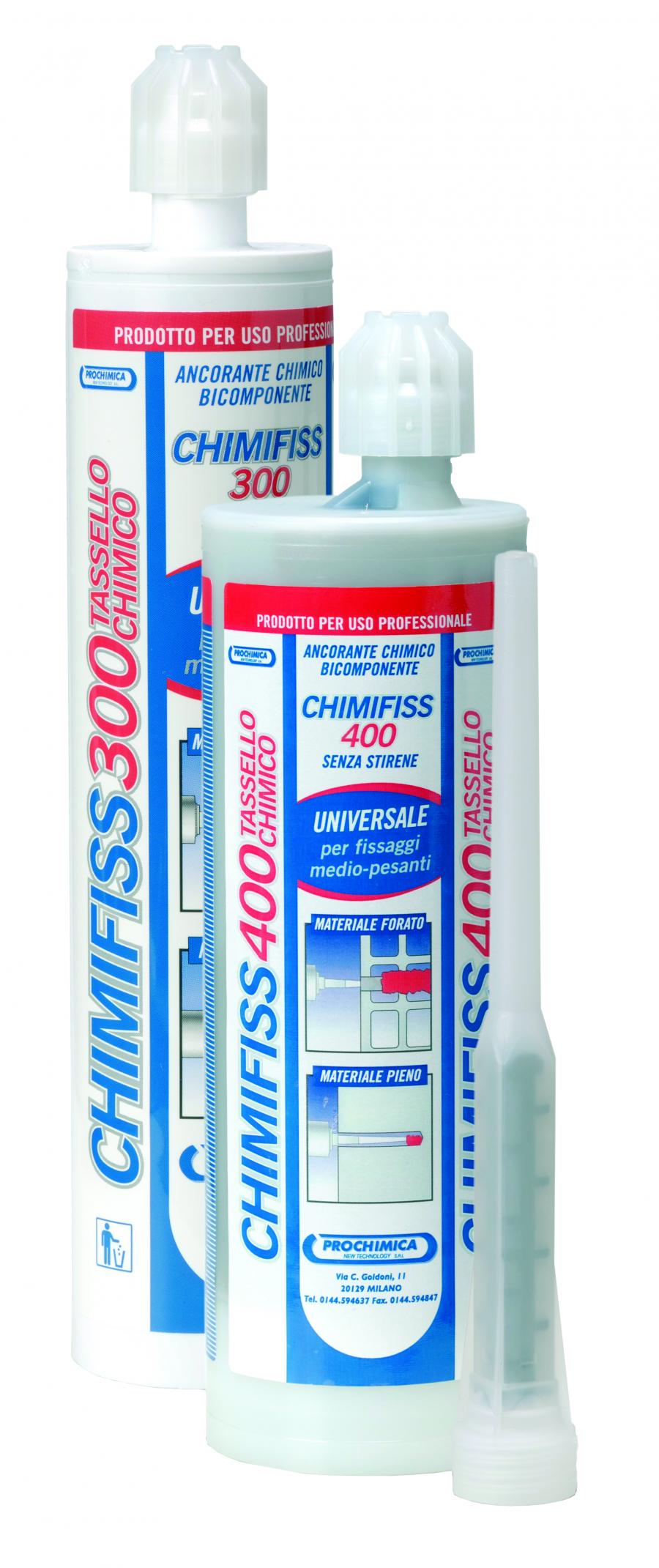 Cod. CMF/CE400 - CHIMIFISS CE - 400
(tassello  chimico certificato ce senza stirene 400 ml colore grigio)