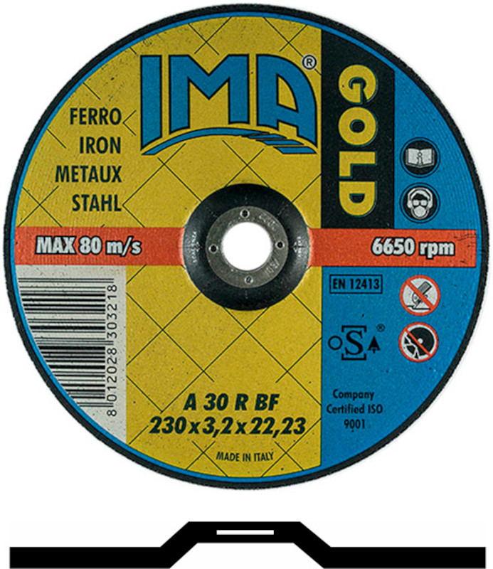 Cod. DIF115X3,2 - DISCHI IMA-GOLD FERRO 115X3,2