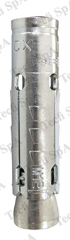 Cod. DX0015060 - Ancorante lamiera di acciaio avvolta c/cono agganciato, zn
