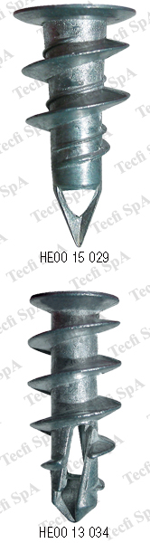 Cod. HE0015029 - Tassello ad elica in lega di zinco autoperforante p/cartongesso