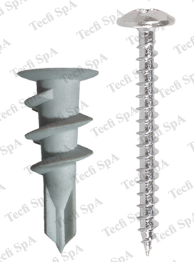 Cod. BLSHF0115032 - Blister-Tassello ad elica autoperf. nylon, c/vite TCfR zn