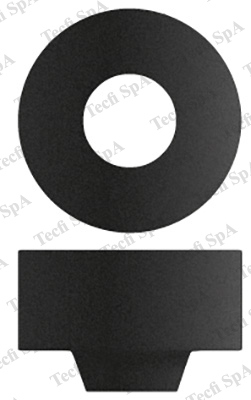 Cod. PC0111025 - Guarnizione circolare conica in EPDM, colore nero