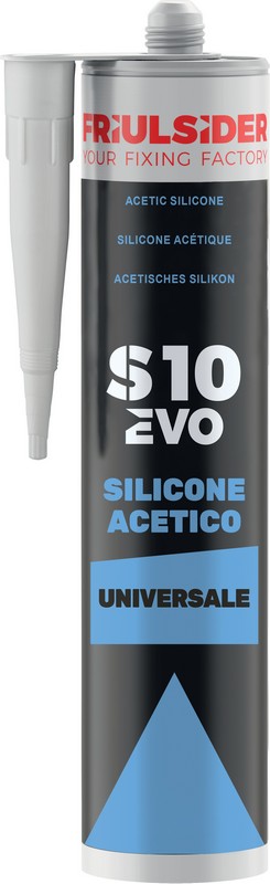 Cod. S1000E - S10 EVO - Silicone acetico trasparente - 280 ml