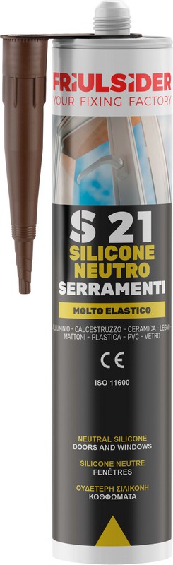 Cod. S2108 - Silicone neutro serramenti noce/tabacco ral8007 - 310 ml