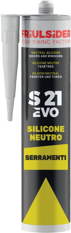 Cod. S2100E - S21 EVO - SERRAMENTI - Silicone neutro trasparente - 310 ml