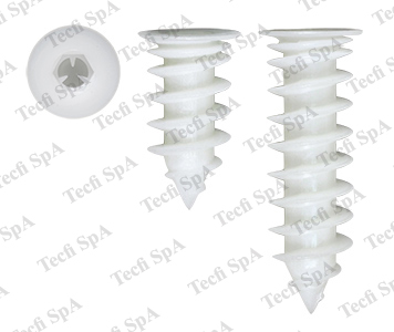 Cod. BLSWS0127090 - Blister-Ancorante ad elica nylon p/fissaggi su pann.isolanti