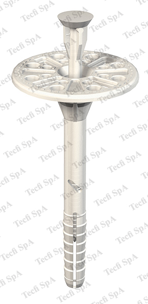 Cod. ZZE0110150 - Tassello (HDPE) disco 58 mm c/chiodo p/pann.isolanti, ETA-CE