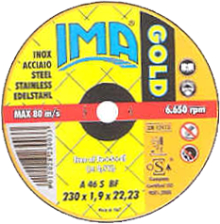 Cod. DII115X1,6 - DISCHI IMA-GOLD INOX  115X1,6