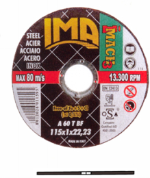 Cod. DIM115X1 - DISCHI IMACH3 FERRO 115X1,0