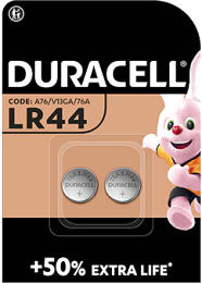 Cod. PDLR44 - PILE DURACELL  LR44        2PZ